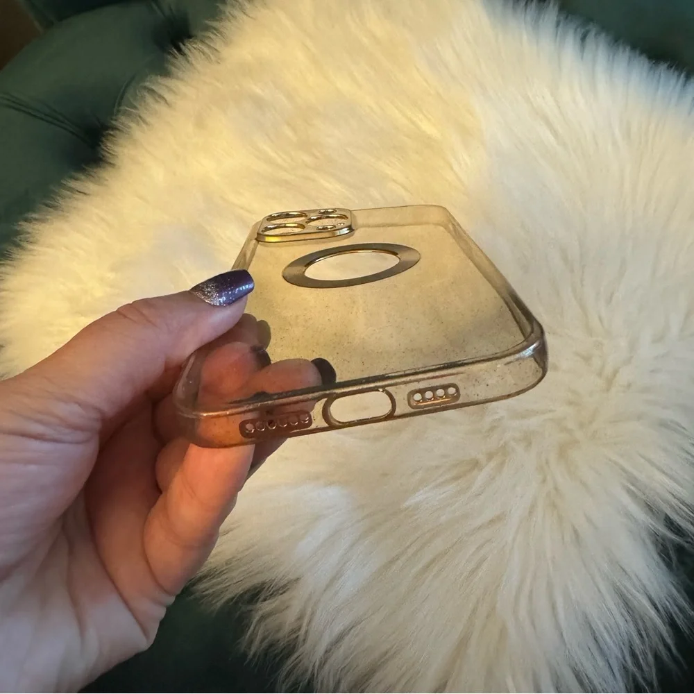Shimmer Gold Clear Case for IPhone 13 Pro Max